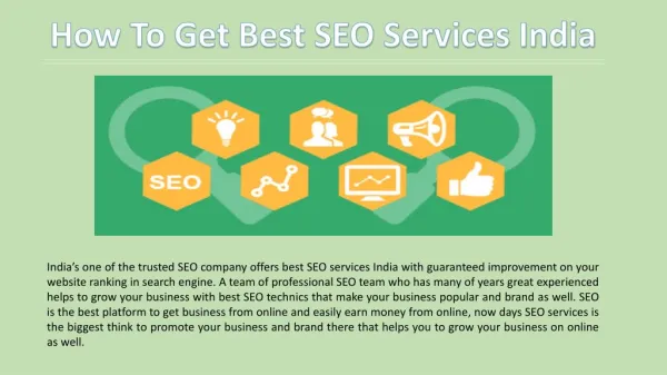 How to Get Best SEO Services India