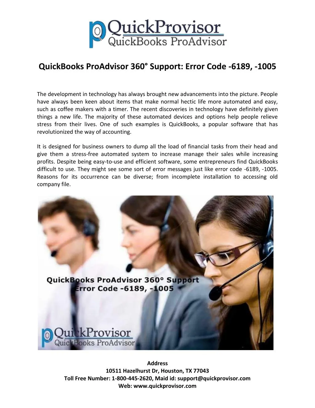 quickbooks proadvisor 360 support error code 6189