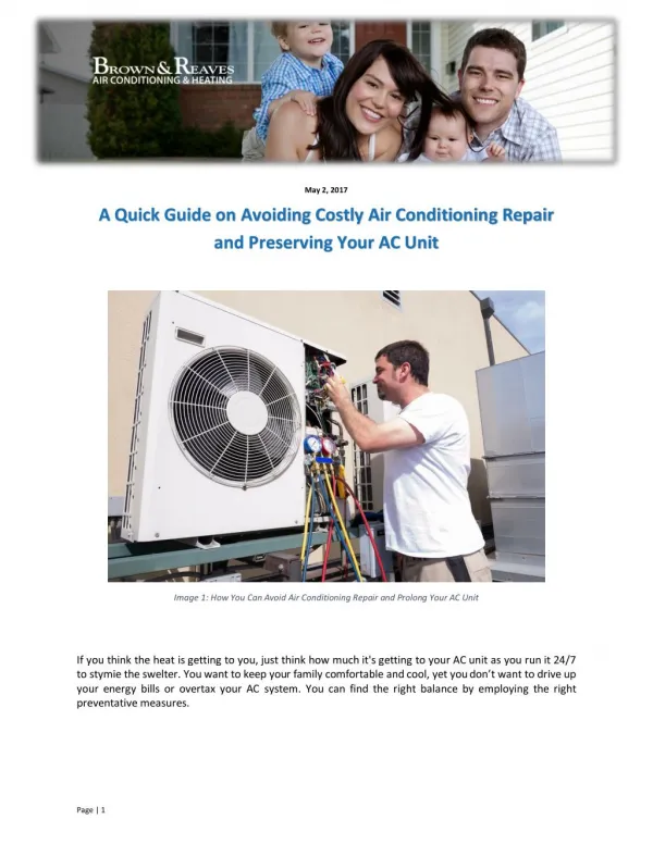 A Quick Guide on Avoiding Costly Air Conditioning Repair and Preserving Your AC Unit