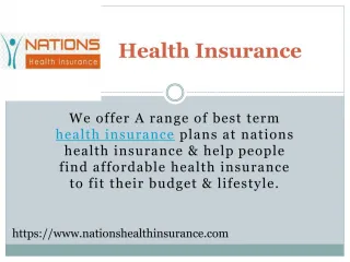 Health Insurance - slide 1
