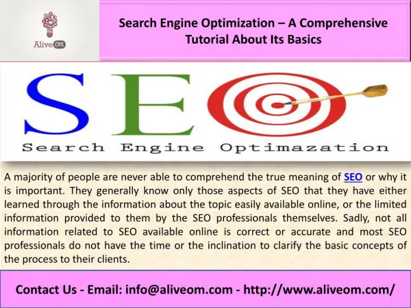 Search Engine Optimization – A Comprehensive Tutorial About Its Basics