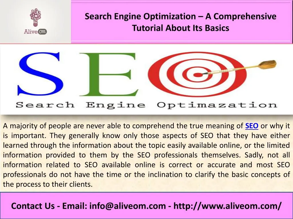 search engine optimization a comprehensive