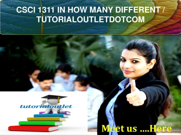 CSCI 1311 IN HOW MANY DIFFERENT / TUTORIALOUTLETDOTCOM