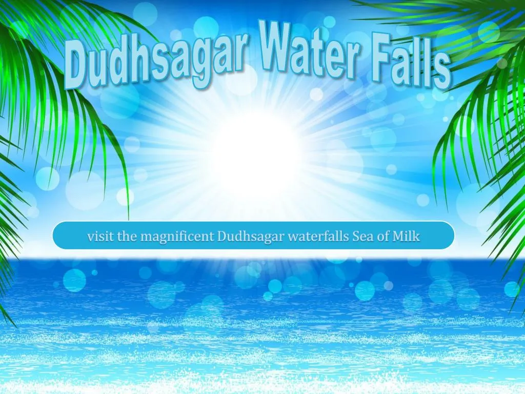 dudhsagar water falls