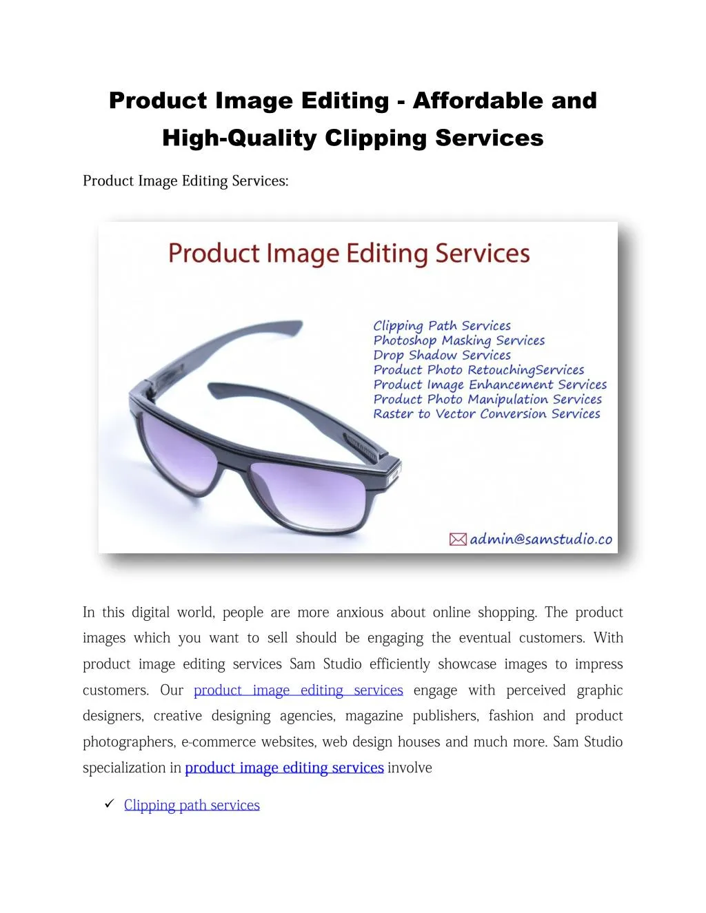 product image editing affordable and high quality