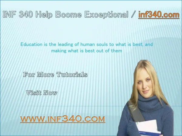 INF 340 Help Bcome Exceptional / inf340.com