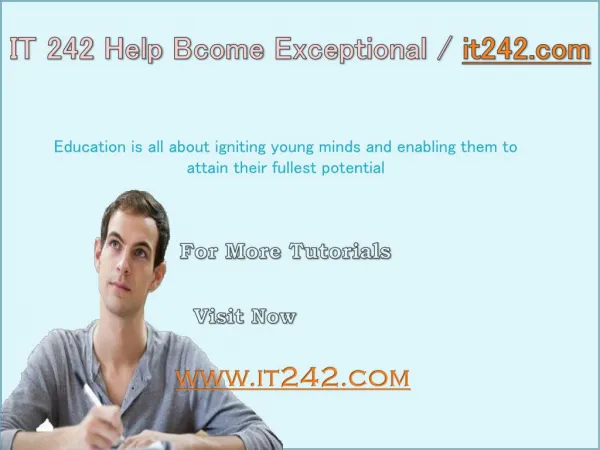 IT 242 Help Bcome Exceptional / it242.com