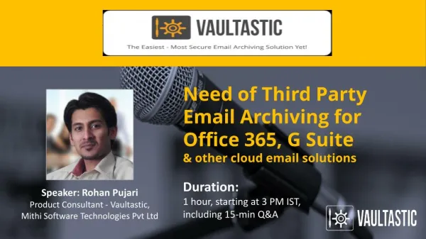 Need of Third Party Email Archiving for Hosted Email Solutions