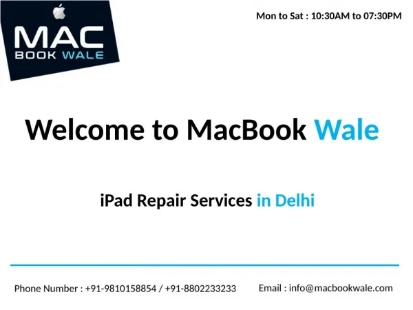 ipad repair services in delhi - Macbook wale