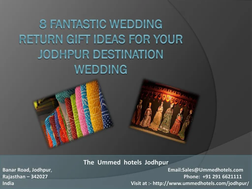 8 fantastic wedding return gift ideas for your jodhpur destination wedding