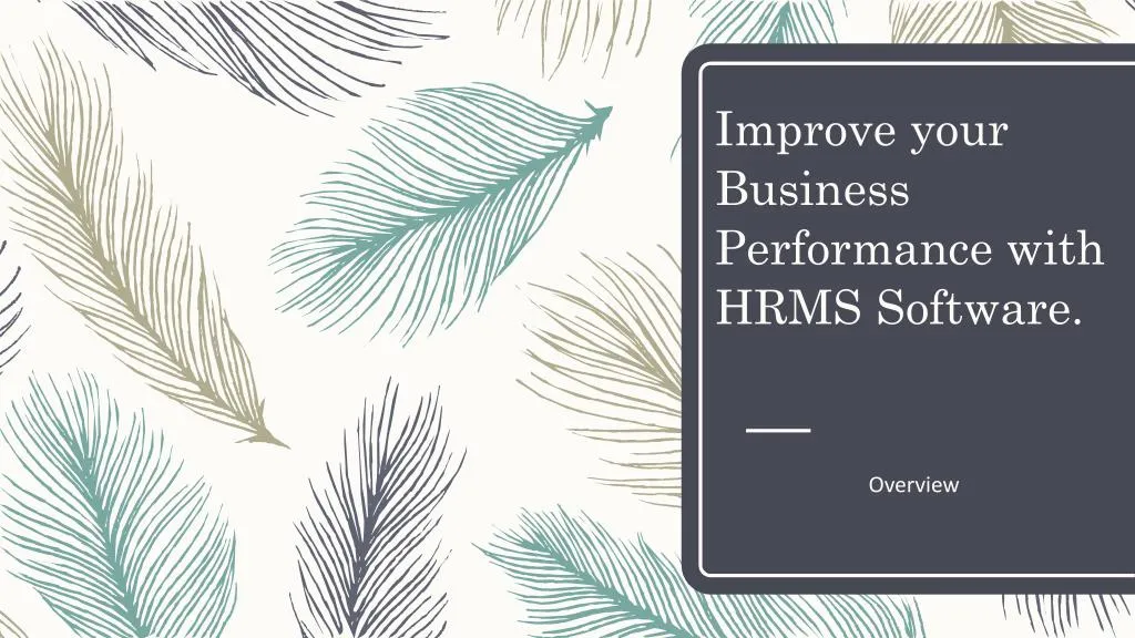improve your business performance with hrms software