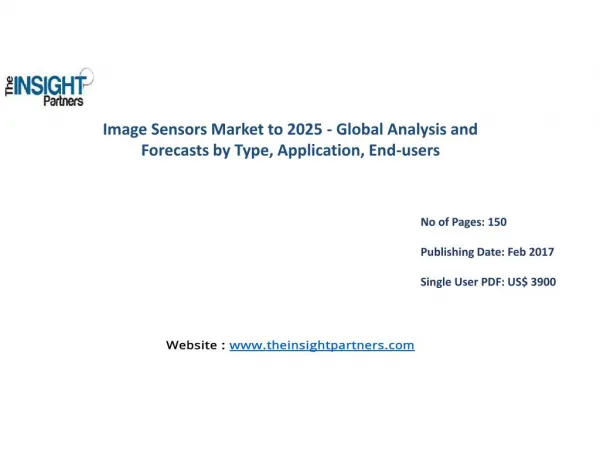 Image Sensors Market is expected to grow at high CAGR during the forecast period 2016-2025 |The Insight Partners