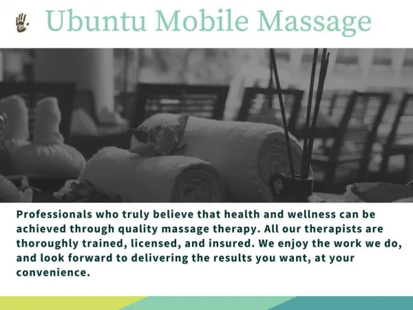 Best Place to Get a Massage - Ubuntu Mobile Massage