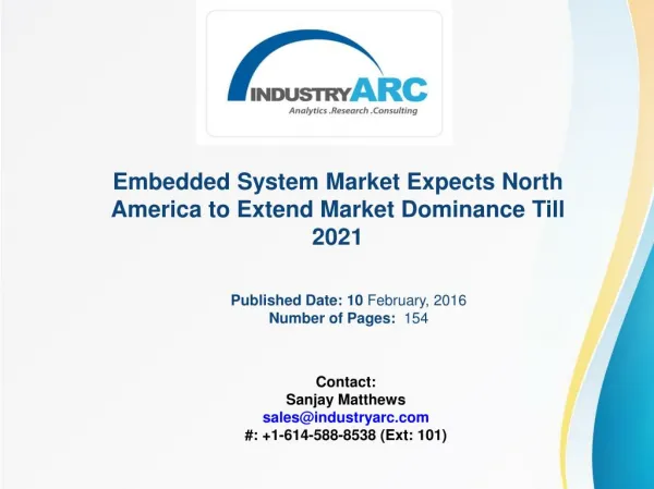 Embedded System Market Buoyed by the Latest Advances in Embedded Design