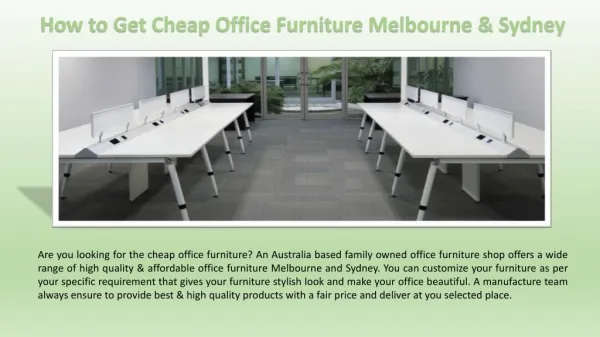 How to Get Cheap Office Furniture Melbourne & Sydney