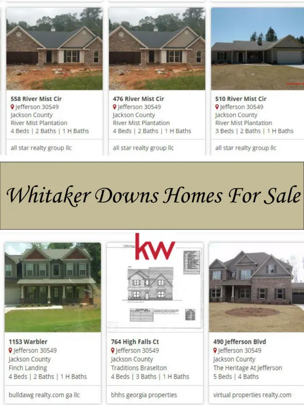 Whitaker Downs Homes For Sale