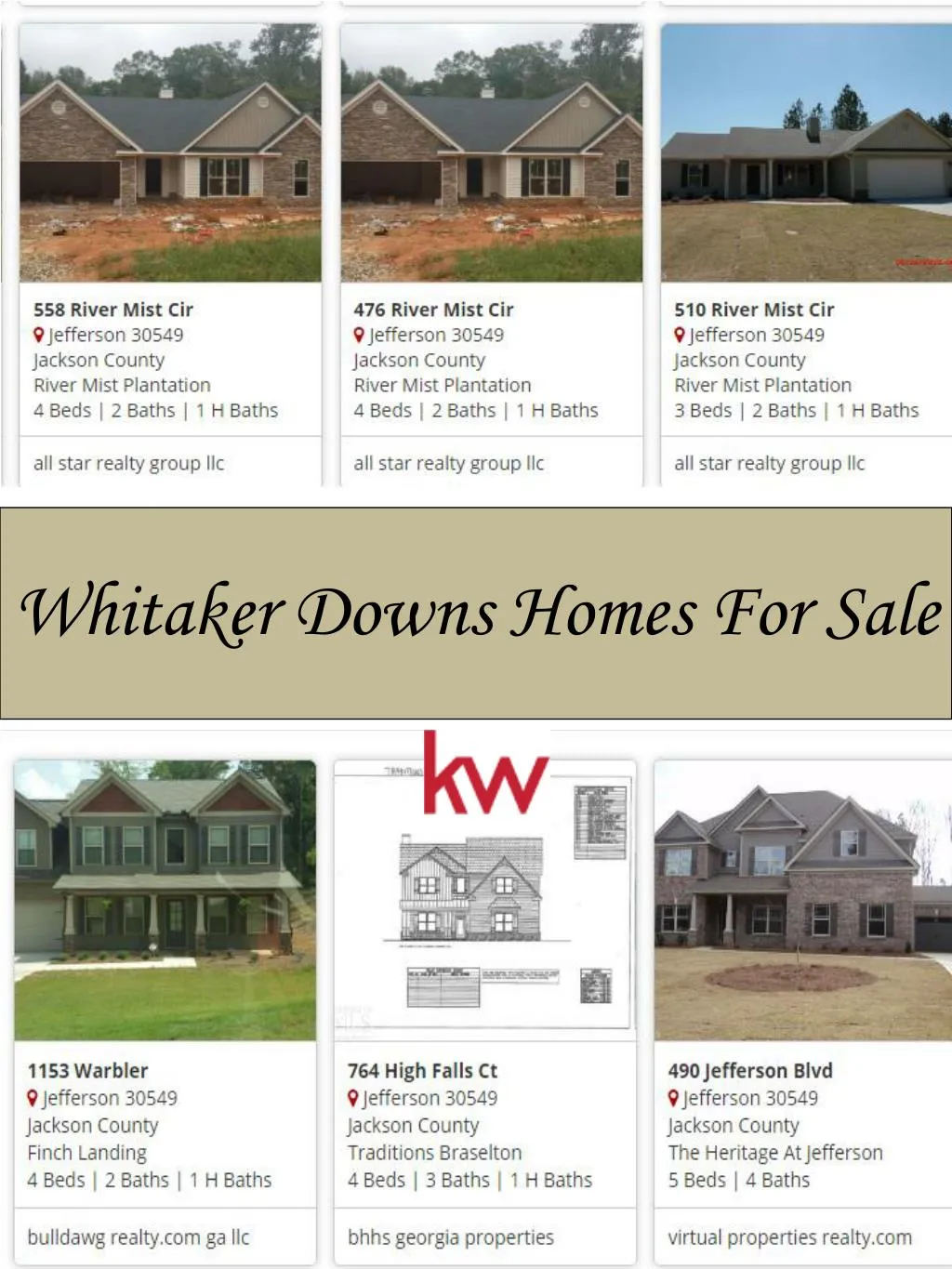 whitaker downs homes for sale