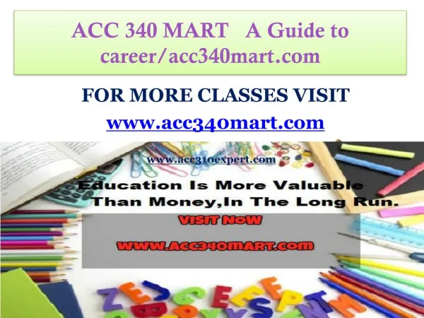 ACC 340 MART A Guide to career/acc340mart.com