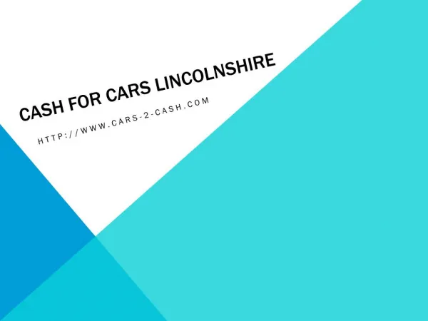 Cash For Cars Lincolnshire