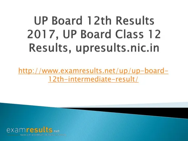 UP Board 12th Results 2017, UP Intermediate Results 2017