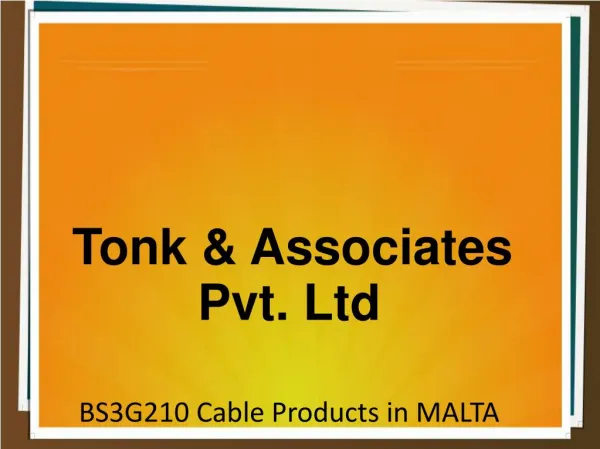 "BS3G210 Cable Products in Malta"
