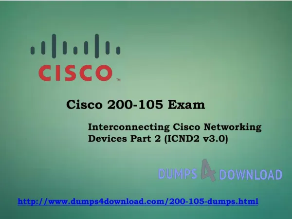 Cisco 200-105 Free Exam Question - Money Back Guarantee