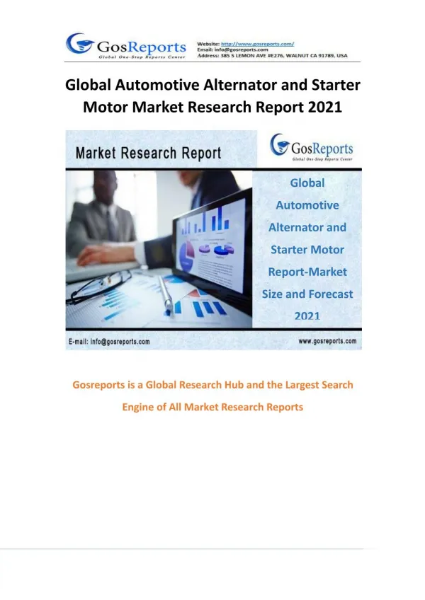 Global Automotive Alternator and Starter Motor Market Research Report 2017