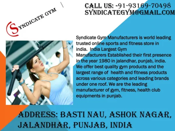 Best Gym & Fitness Equipments Dealers and Suppliers in Delhi