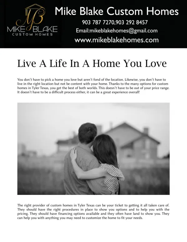 Live A Life In A Home You Love