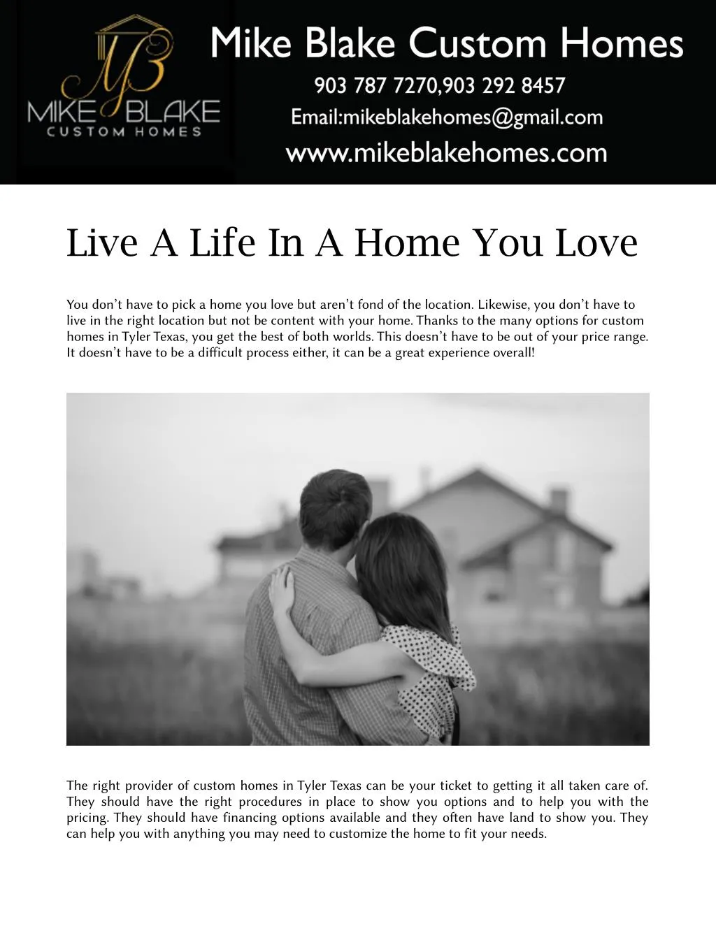 live a life in a home you love