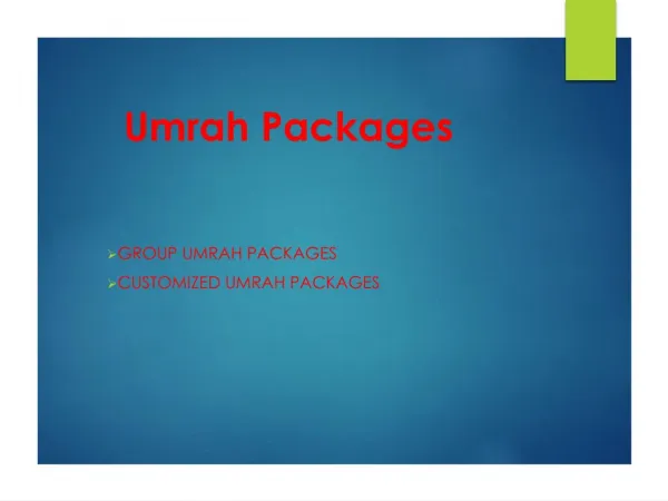 Umrah Packages 2017