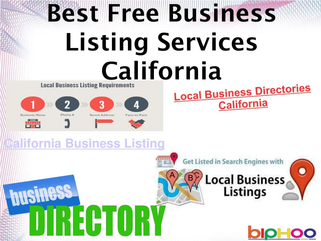 best free business listing services california