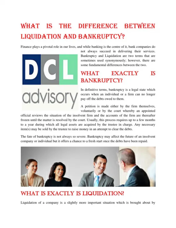 What Is The Difference Between Liquidation And Bankruptcy?