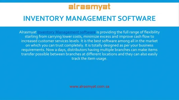 Make better performance of your warehouse with Alrasmyat Inventory Management Software