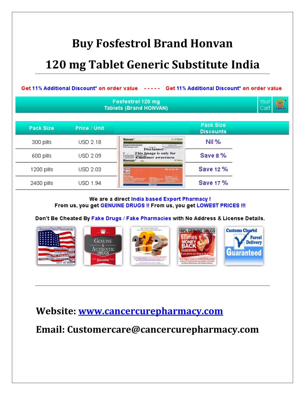 buy fosfestrol brand honvan 120 mg tablet generic