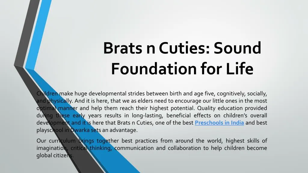 brats n cuties sound foundation for life