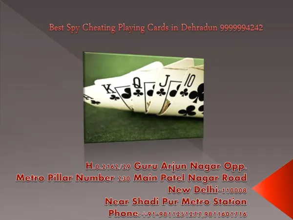 Best Spy Cheating Playing Cards in Dehradun 9999994242