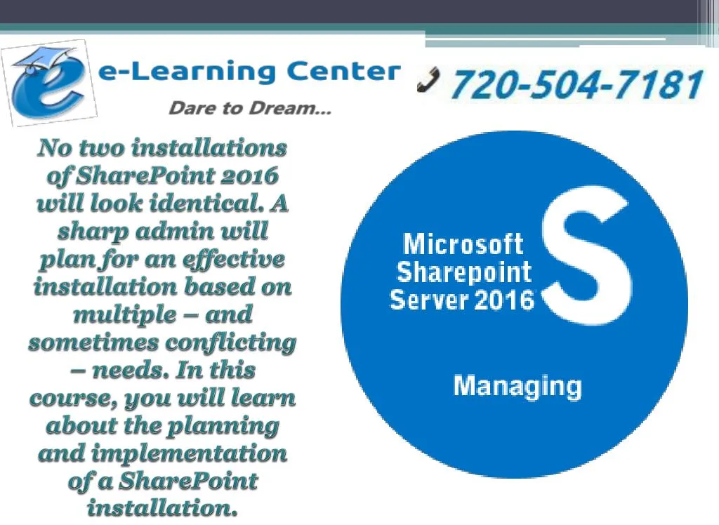 no two installations of sharepoint 2016 will look