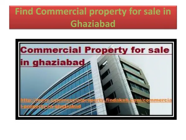 Find Commercial property for sale in ghaziabad