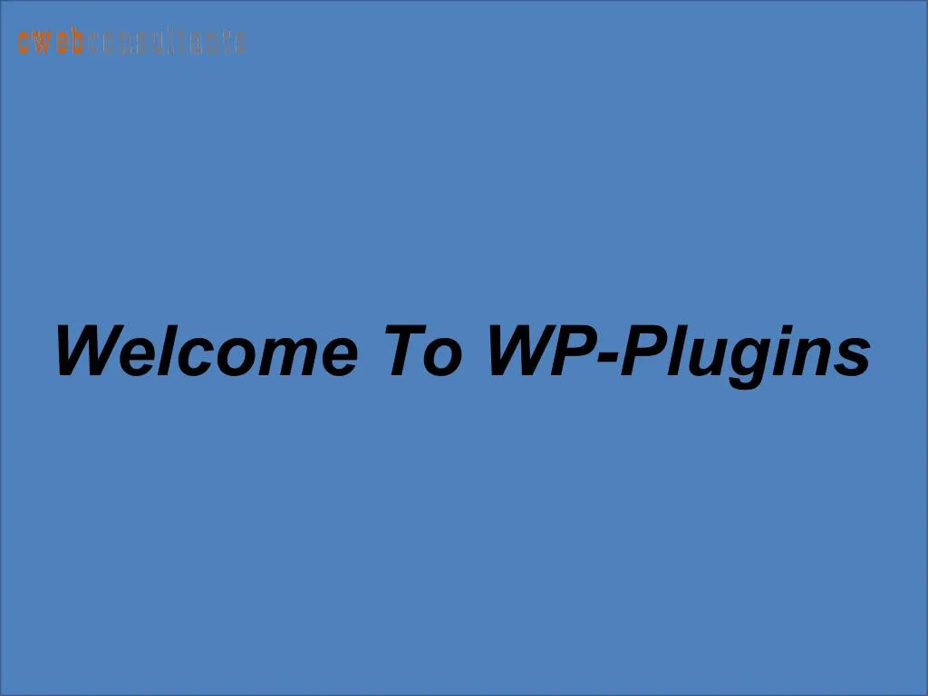 welcome to wp plugins