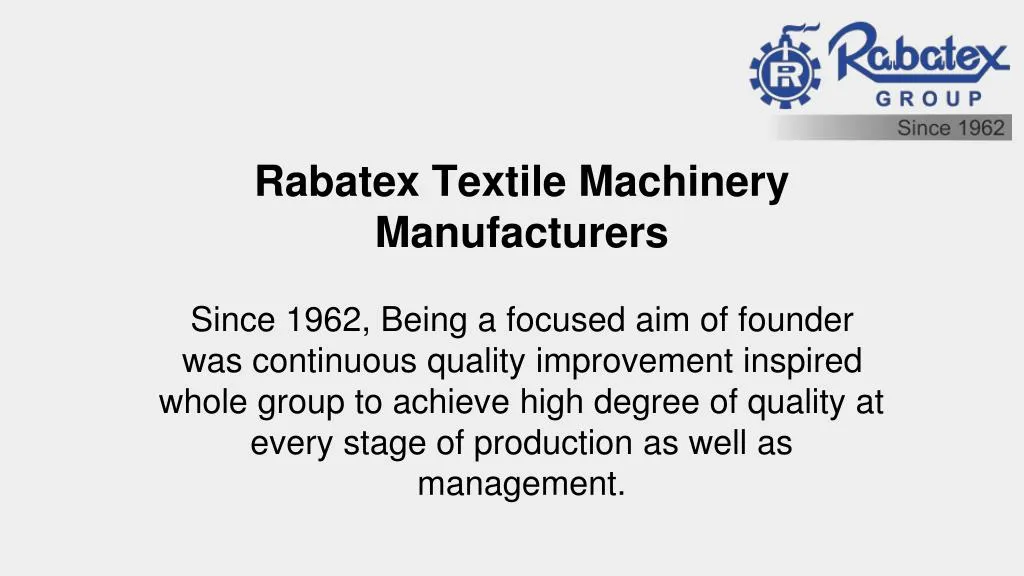 rabatex textile machinery manufacturers since