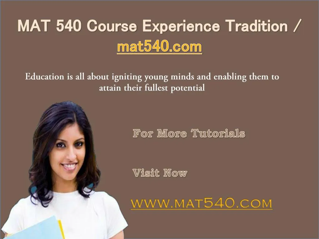 mat 540 course experience tradition mat540 com