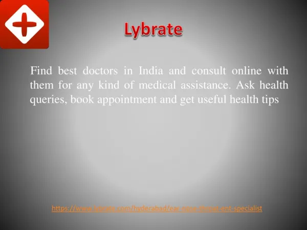 Ent Specialist in Hyderabad | Lybrate