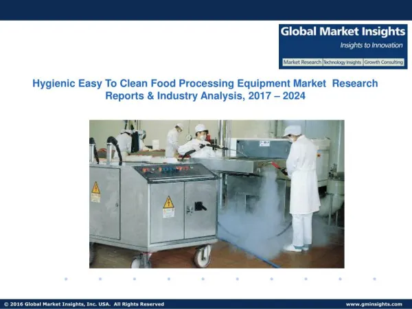 Hygienic Easy To Clean Food Processing Equipment Market Share, Analysis, Outlook (2017-2024)