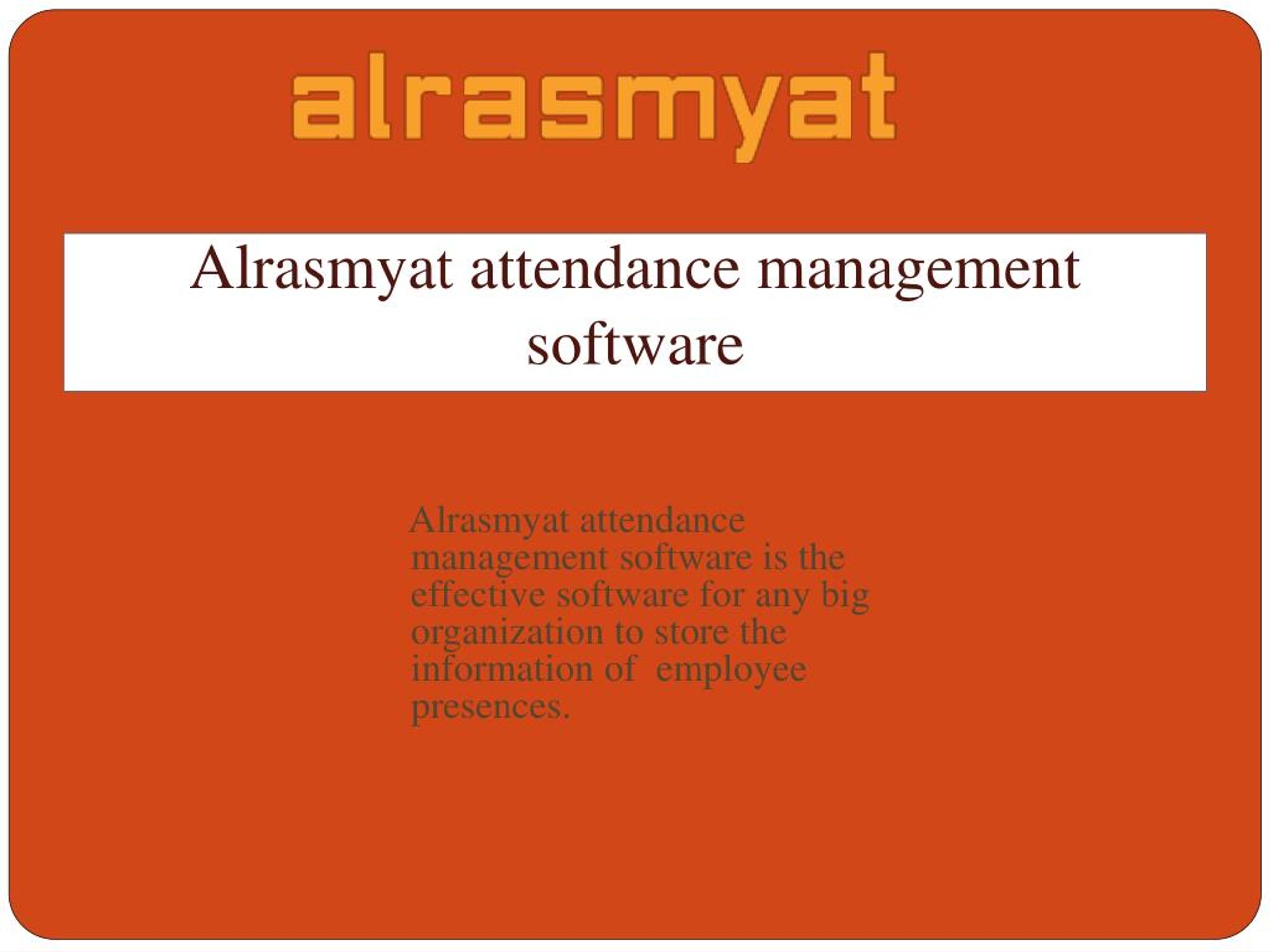 PPT - Attendance management software PowerPoint Presentation, free ...