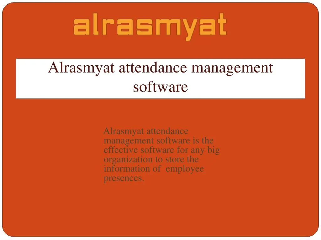 alrasmyat attendance management software