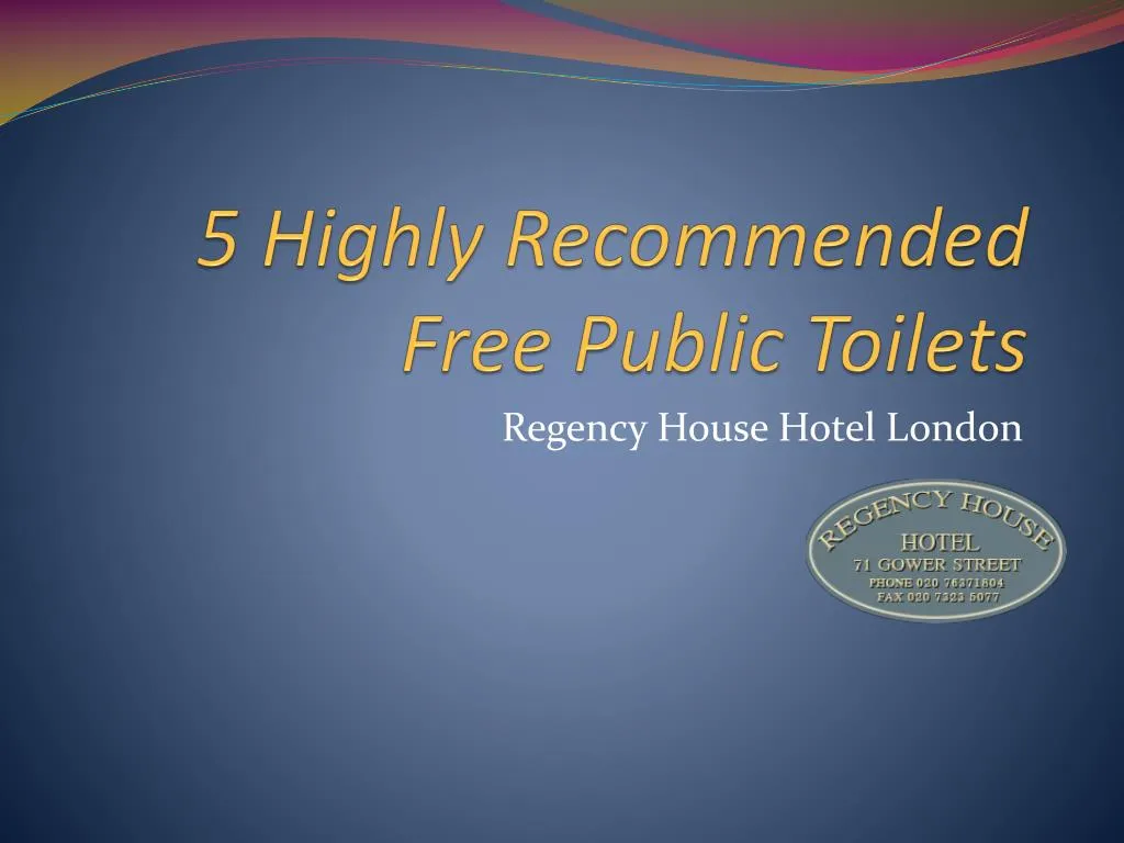 5 highly recommended free public toilets