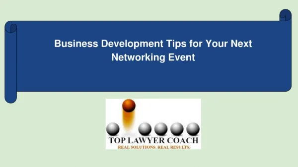 Business Development Tips for Your Next Networking Event
