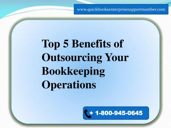 TOP FIVE BENEFITS OF OUTSOURCING BOOKKEEPING OPERATIONS