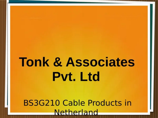 "BS3G210 Cable Products in Netherland"